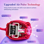 Supplier cutaway illustration showing the motor, air-pulse unit and valves inside the rose-shaped head.