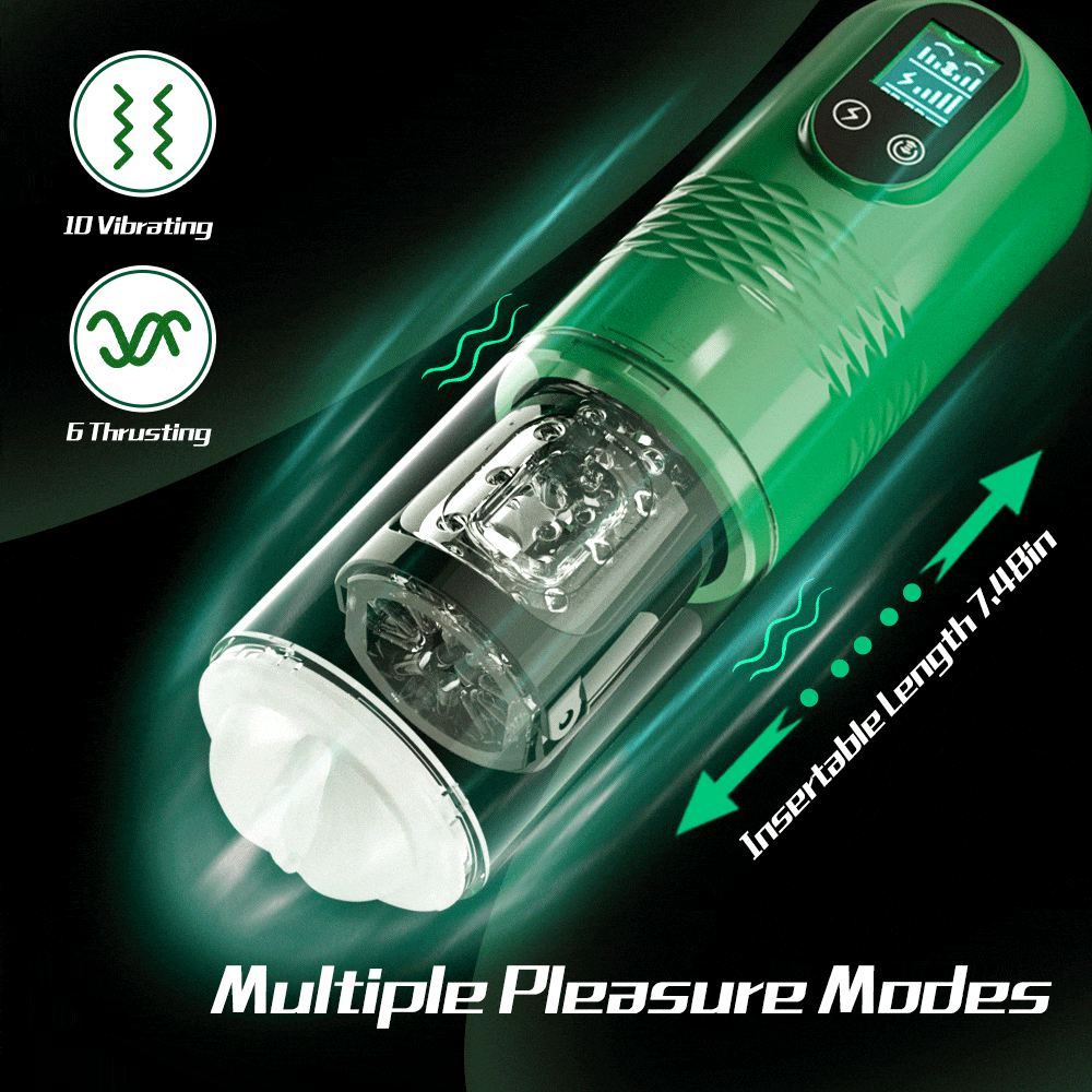 3.54'' Diameter Oversized Storm Telescopic LCD Display 6-speed Timing Function Smart Stroker — product image 3